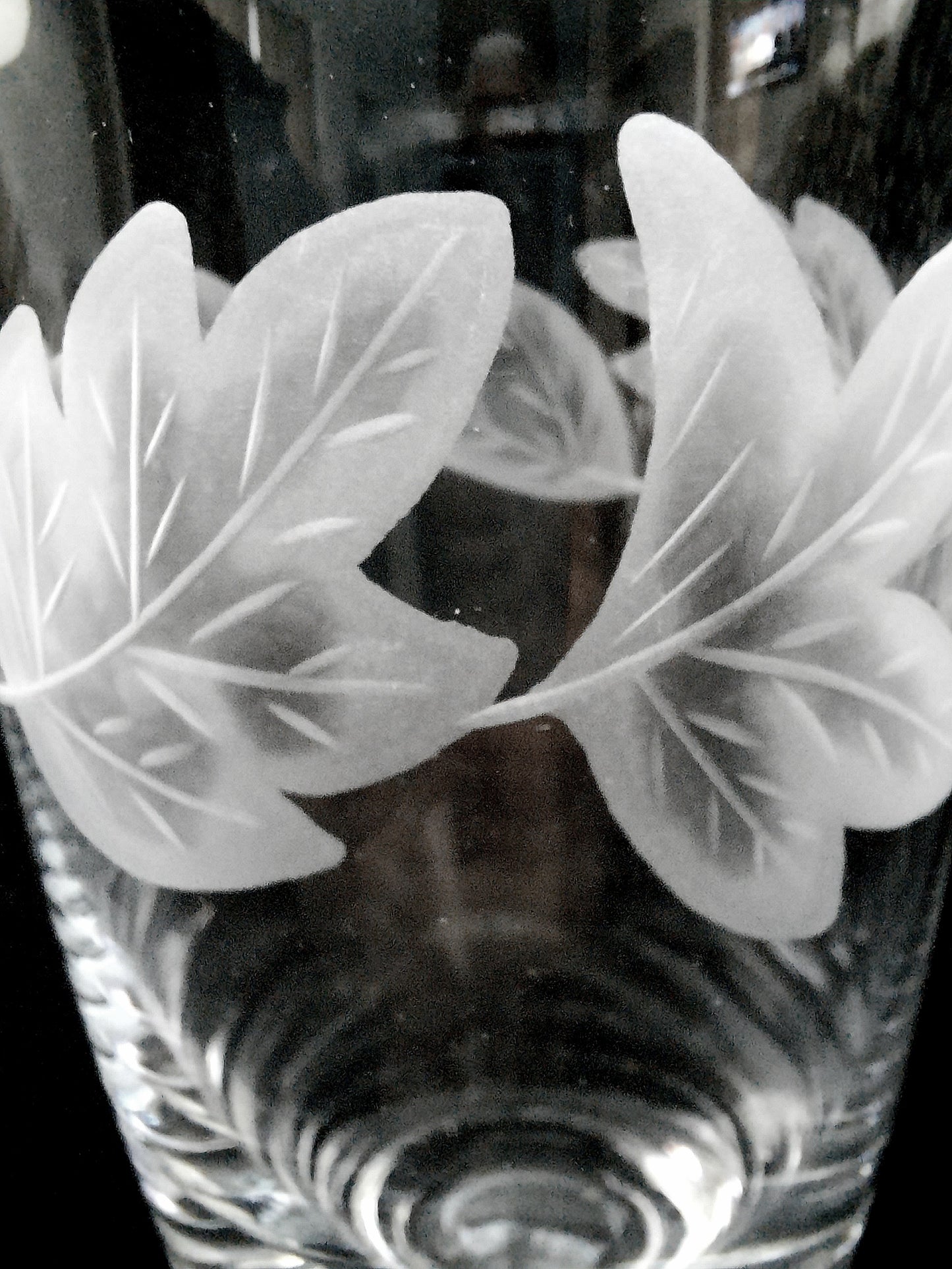 Vase Bohemia Crystal Engraved A