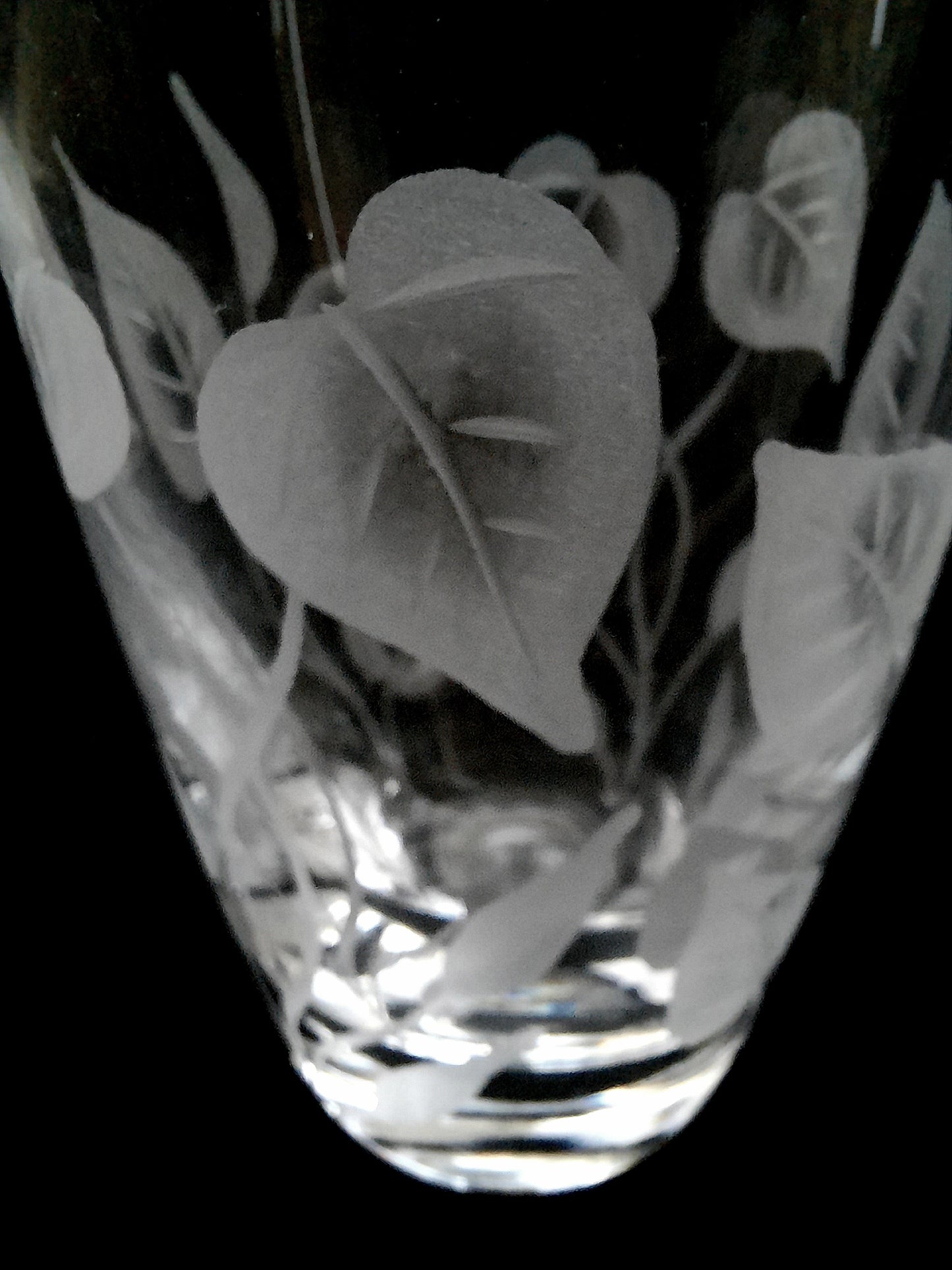 Vase Bohemia Crystal  Engraved