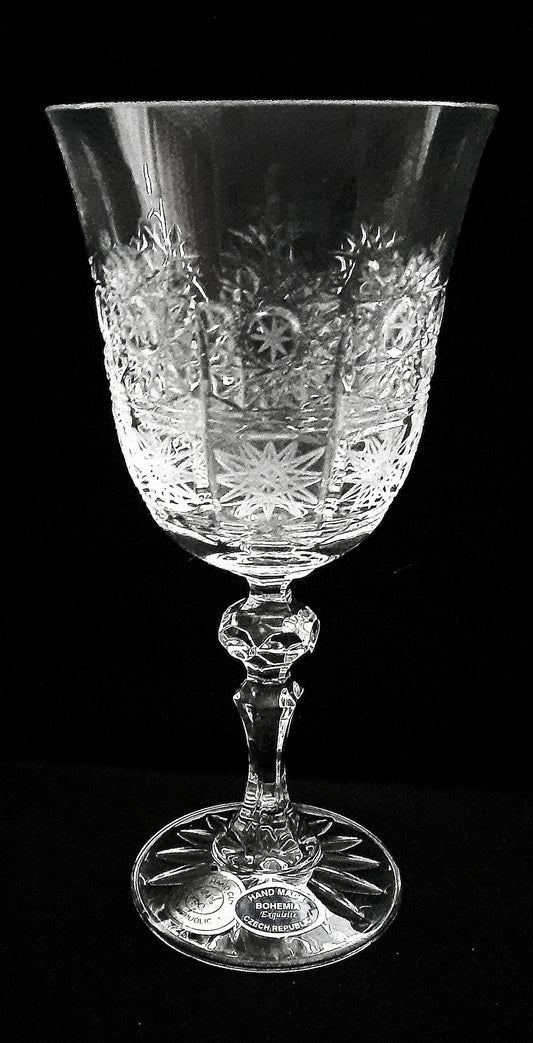 Bohemian Crystal  Stemware PK500 Wine Glass 2 pc