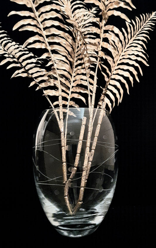 Vase Bohemia Crystal Glass Fiesta decor