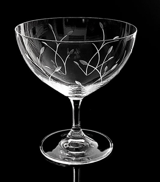 Bohemia Crystal Bowl Leaves decor 4pc set