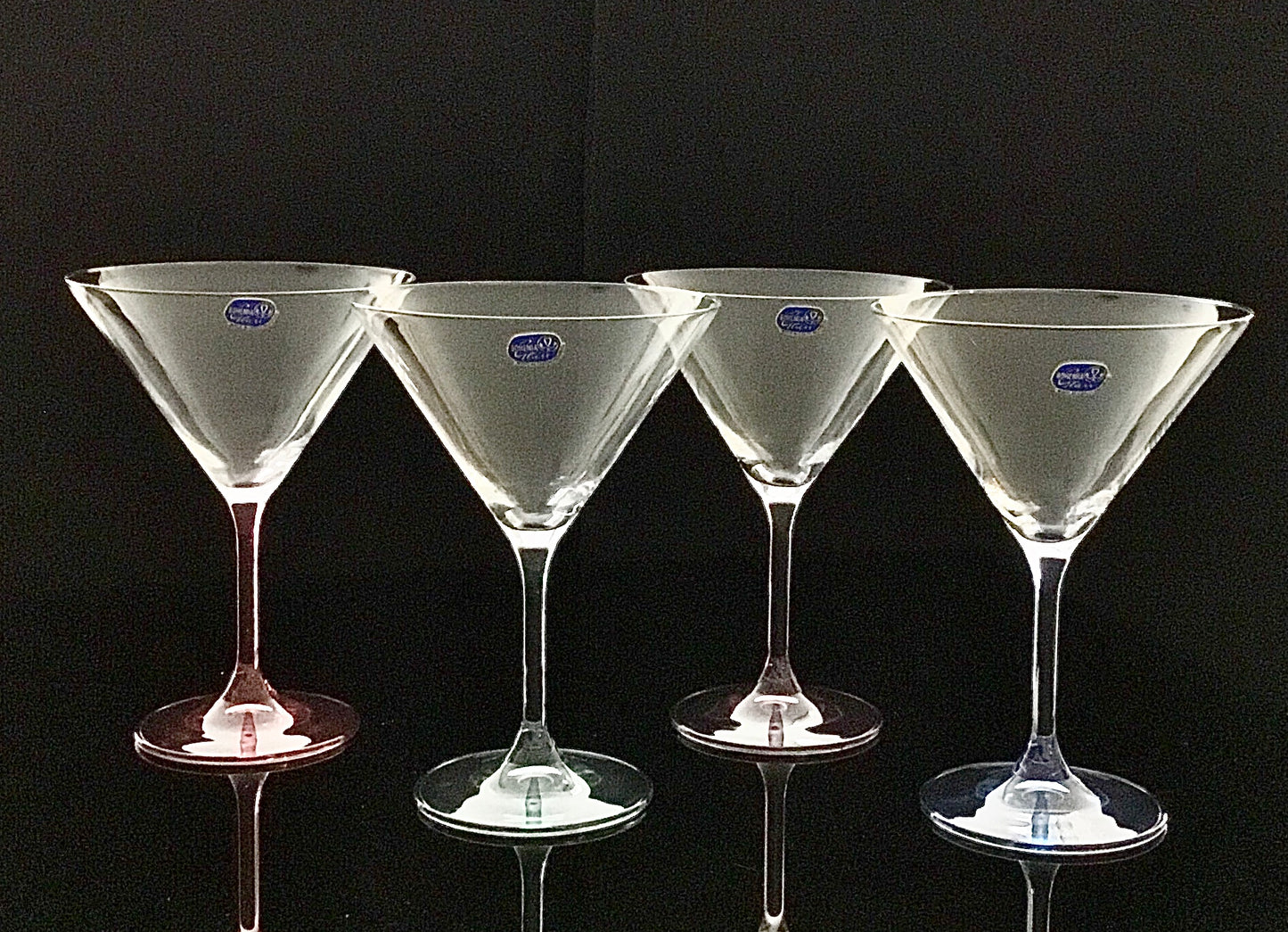 Martini Glass Bohemia Crystal Stemware set 4pc A