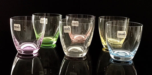 Tumbler Bohemia Crystal 6pc colored set A