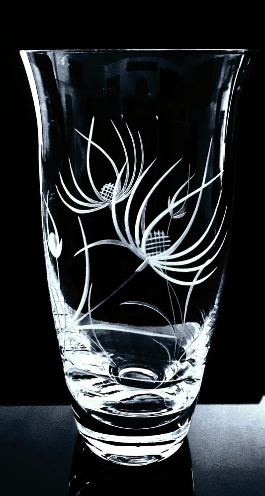 Vase Thistle decor Bohemia Crystal A