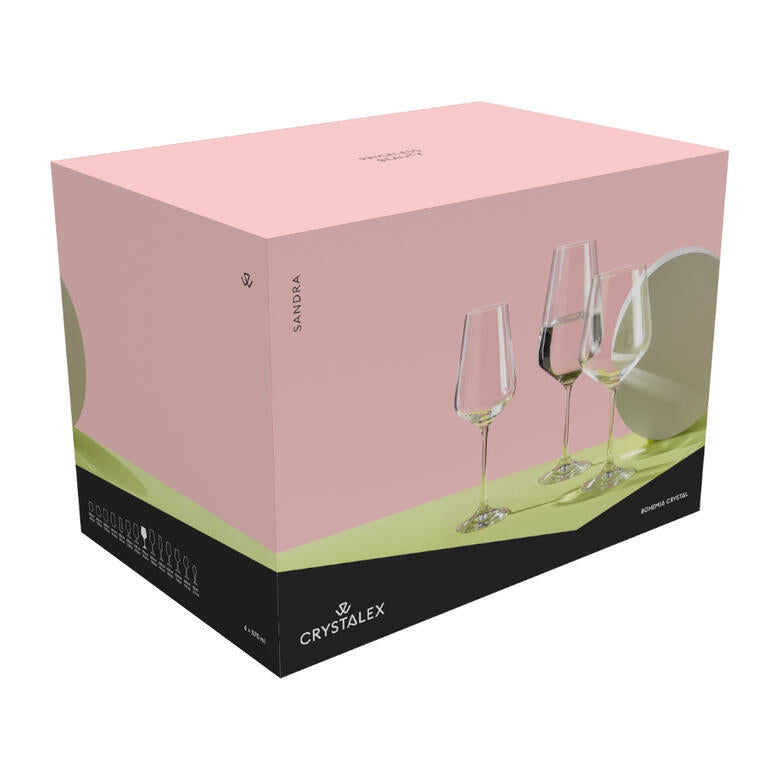 Wine 350ml stemware Crystal glass 6pc A