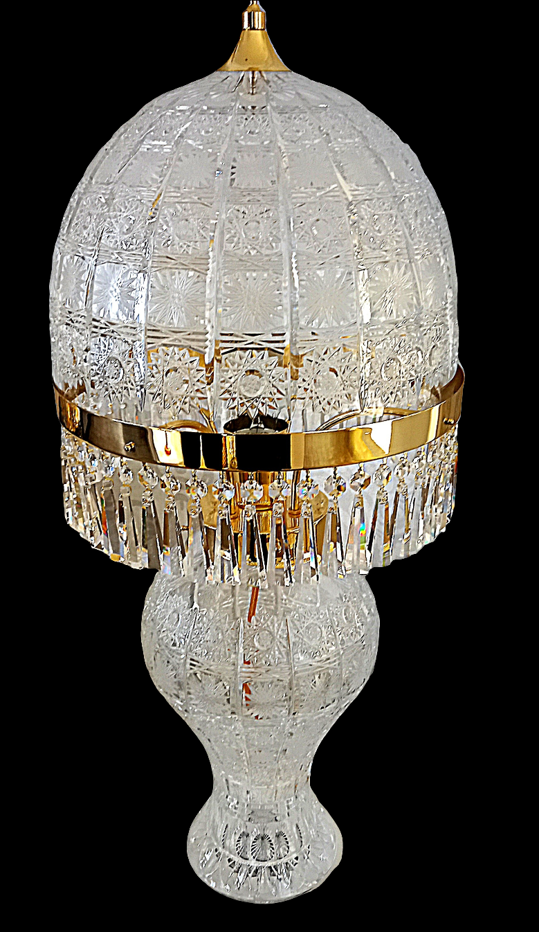 Tischlampe aus handgeschliffenem Kristall auf Anfrage