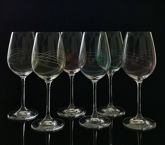 Bohemia Crystal Wine Glass Stemware 6 pc set