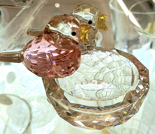Two Crystal birds Figurine