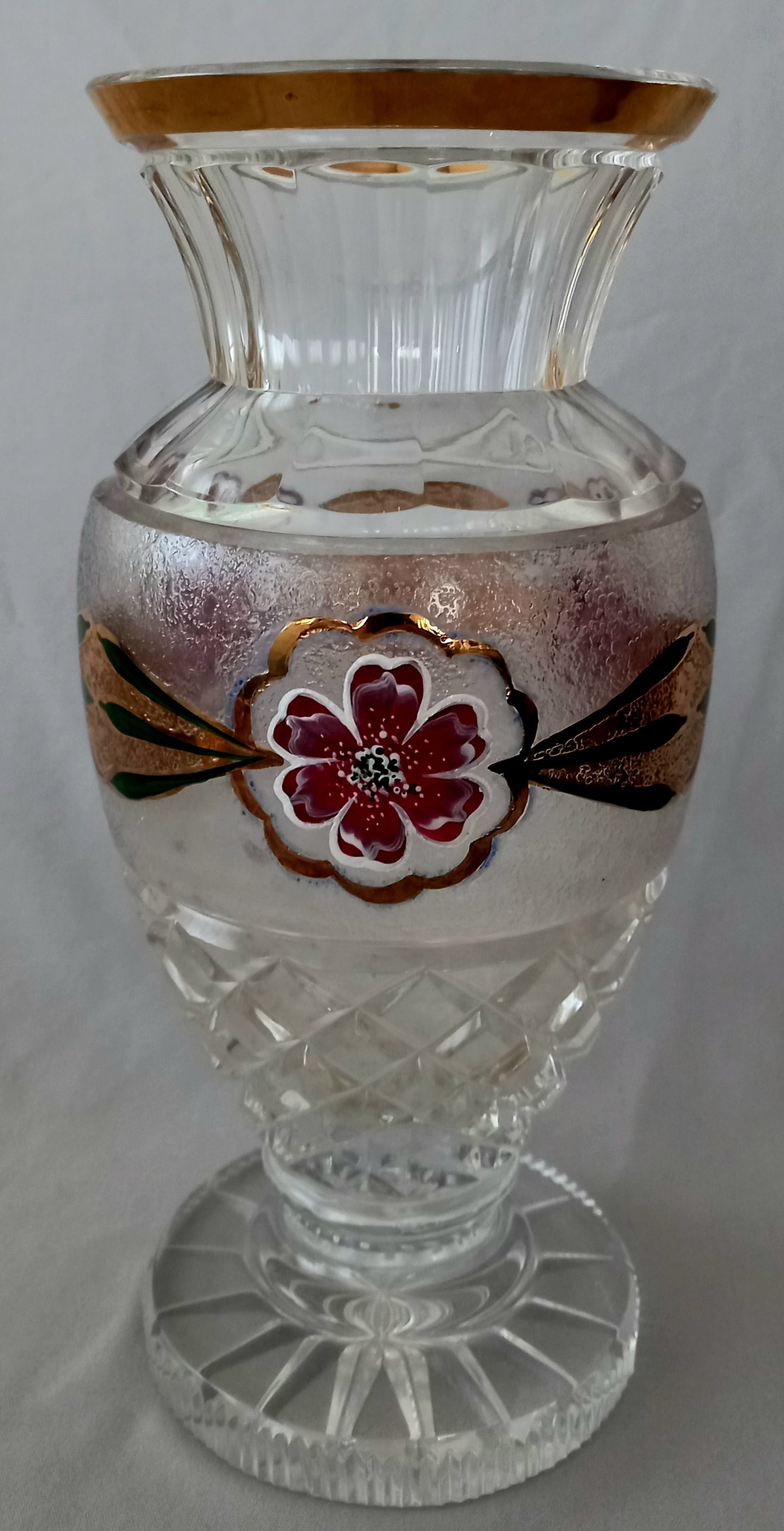 Bohemia Crystal Vase with Gold