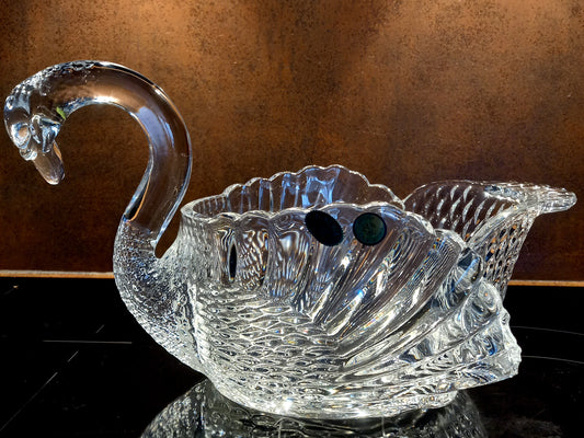 Bowl Bohemian Crystal Swan