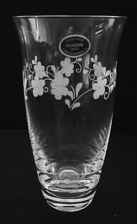 Vase Bohemia Crystal Engraved