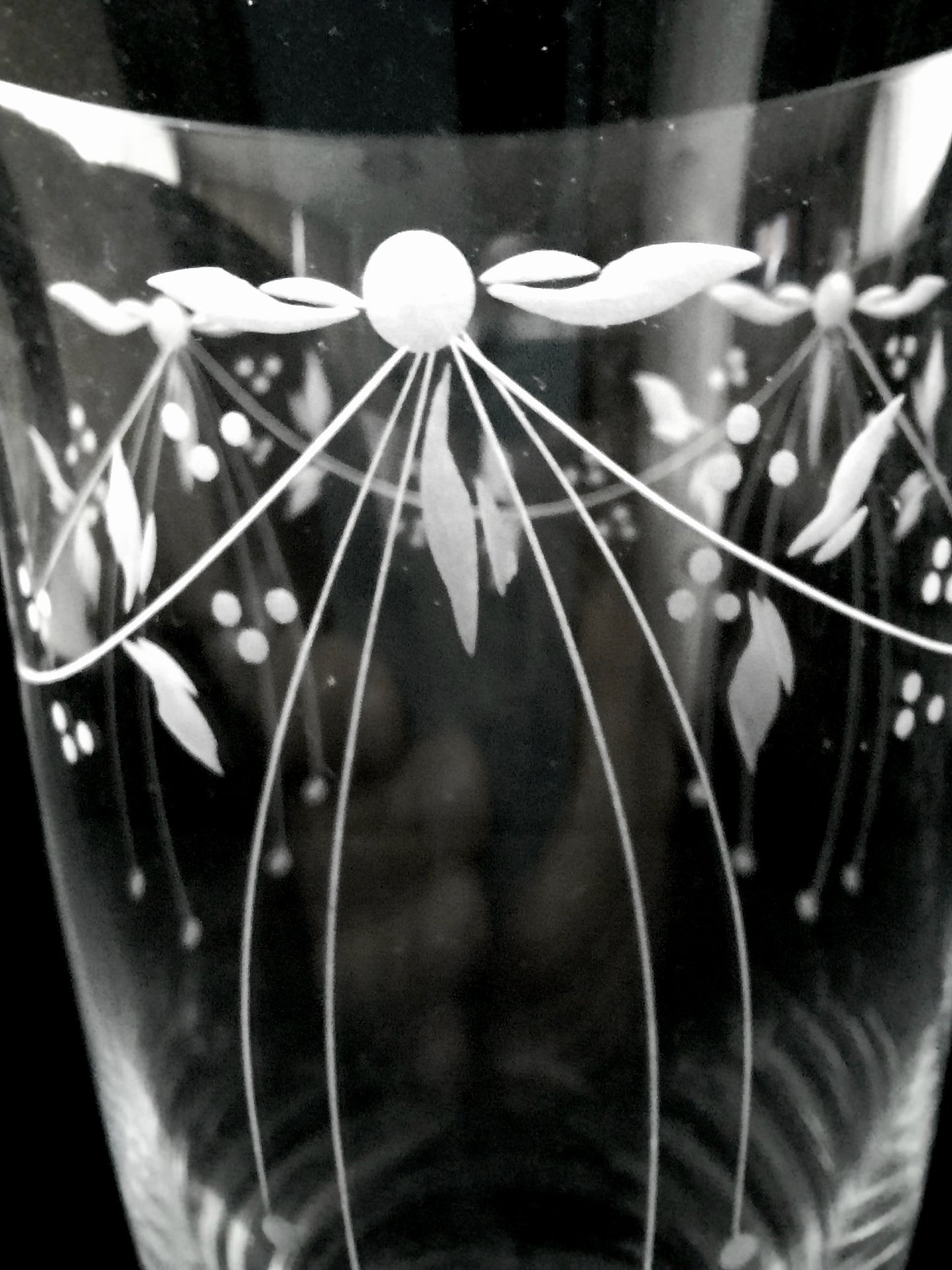 Vase Bohemia Crystal Engraved