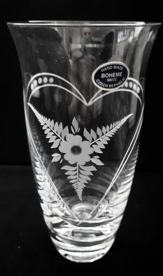 Vase Bohemia Crystal Engraved