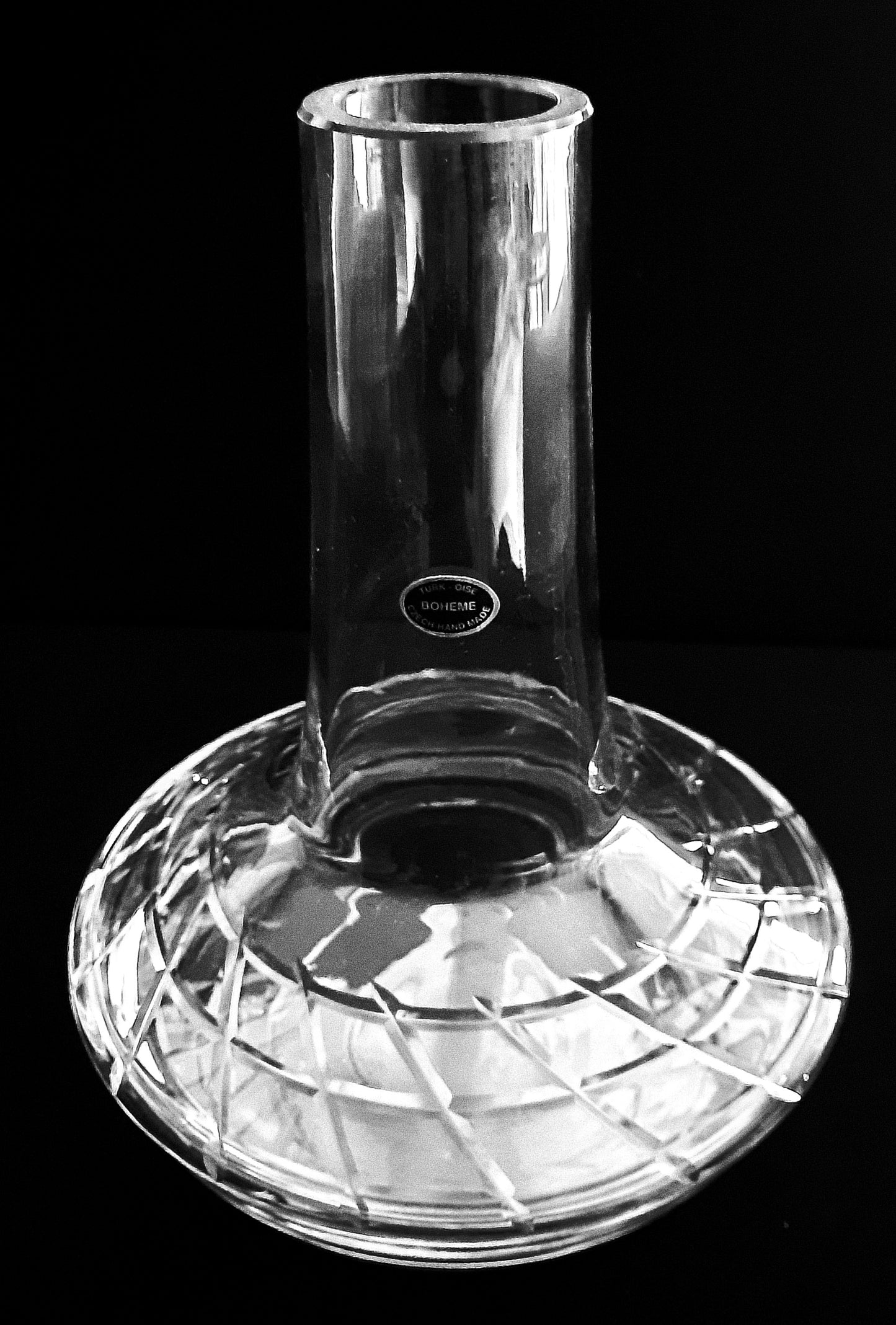 Crystal Glass Clear Hand Cut water pipe