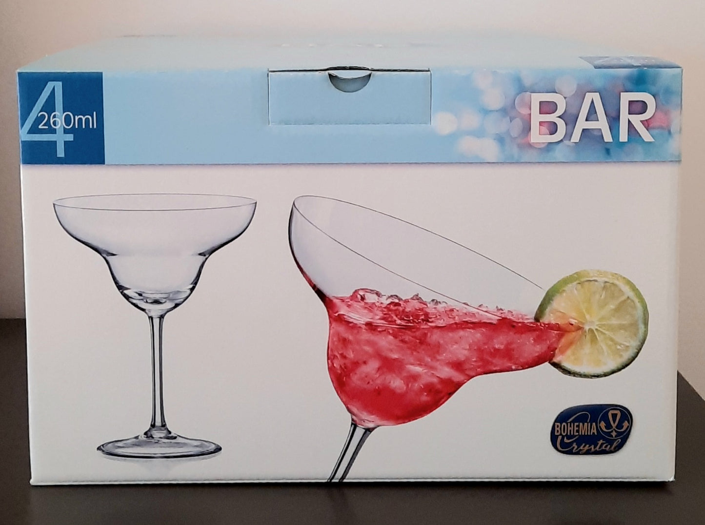 Skleněná sklenice na sklenici Bohemia Crystal Cocktail sada 4 kusů