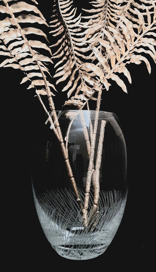 Vase Bohemia Crystal Glass Grass