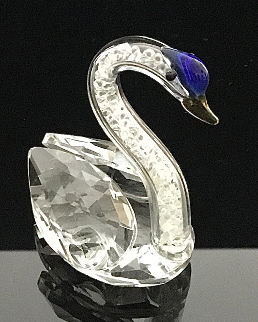 Schwan Kristall Figur Blau