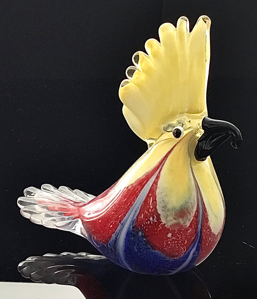 Figur Papagei mundgeblasen Glas