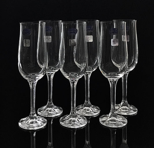 Stemware Champagne Flute Bohemia set of 6