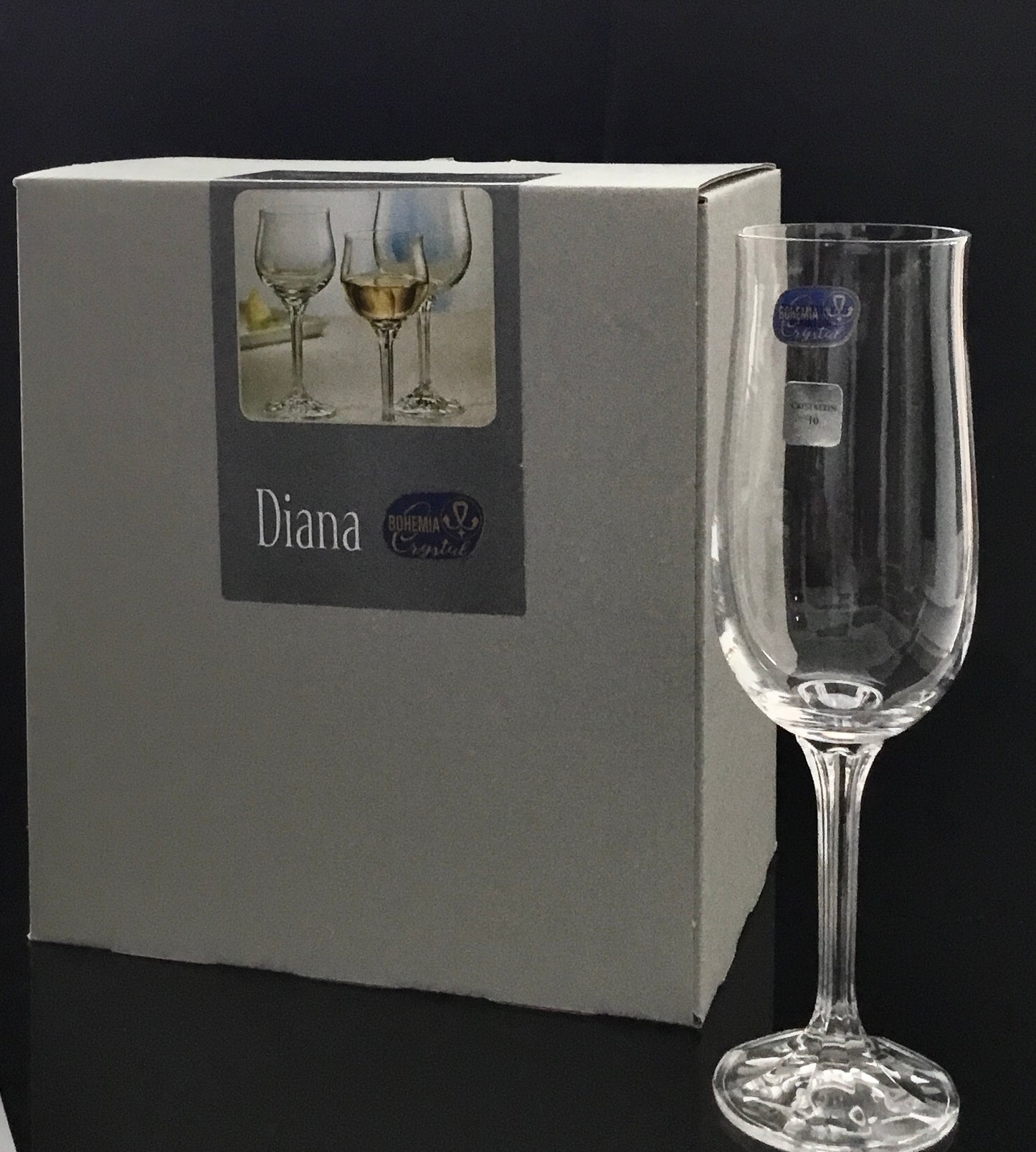 Stemware Champagne Flute Bohemia set of 6