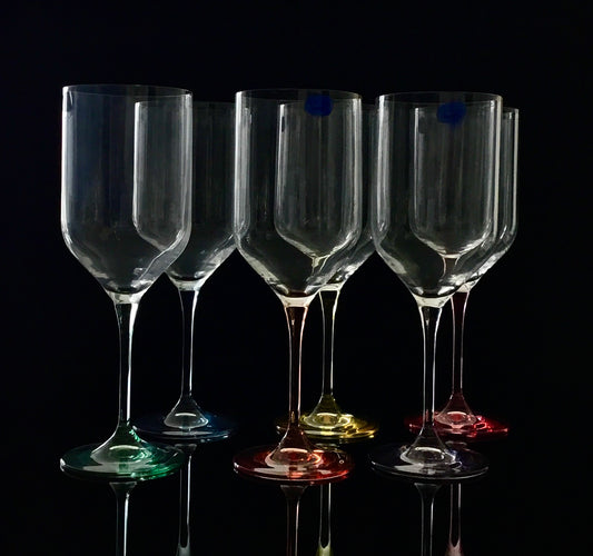 Bohemia Wine Glass Stemware 6 colours set