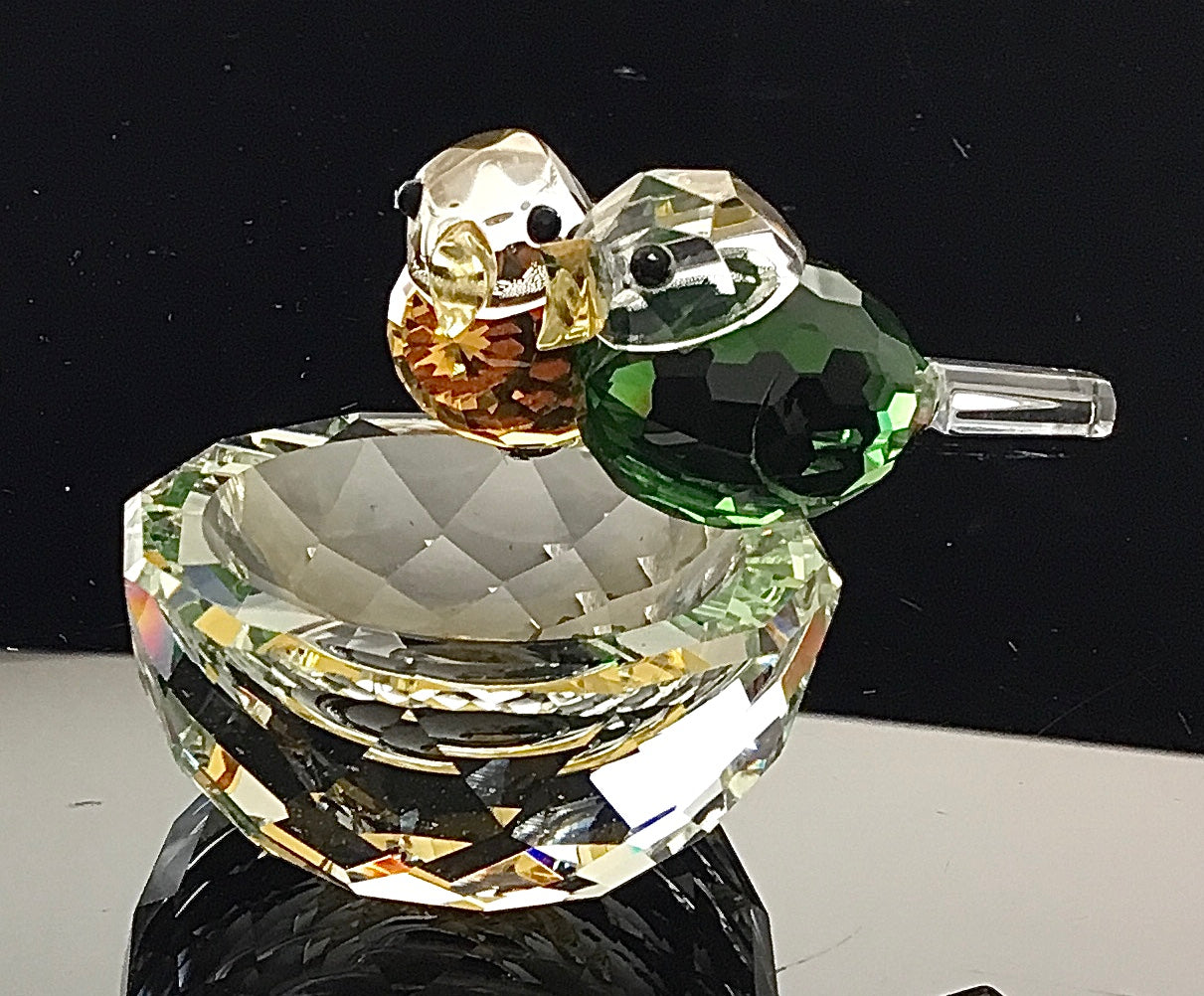 Figurine 2 birds cut Crystal