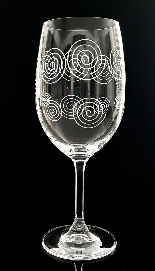 Wine Spiral stemware Crystal glass 6pc