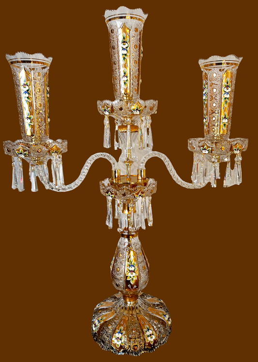Svícen Enamel Gold 3 světla on Demand