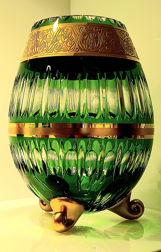 Green Bowl cut with Gold on Demand