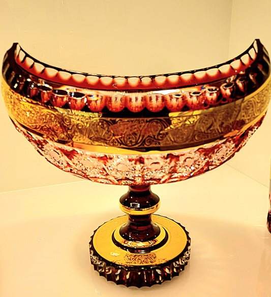 Footed Boat Shaped Ruby On Demand
